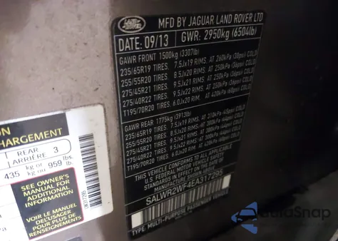 2014 Land Rover Range Rover Sport 3.0L V6 Supercharged Hse z USA, uszkodzony, nr VIN SALWR2WF4EA317295